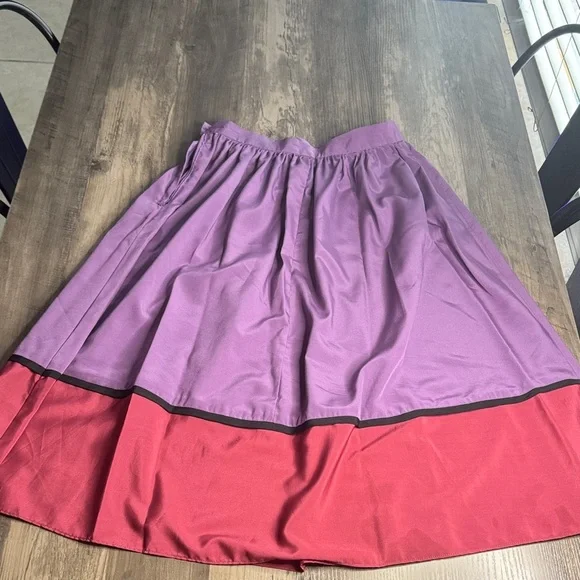 Vintage Purple and Burgundy Silk Skirt and Top Set 70’s Style - Picture 6 of 8